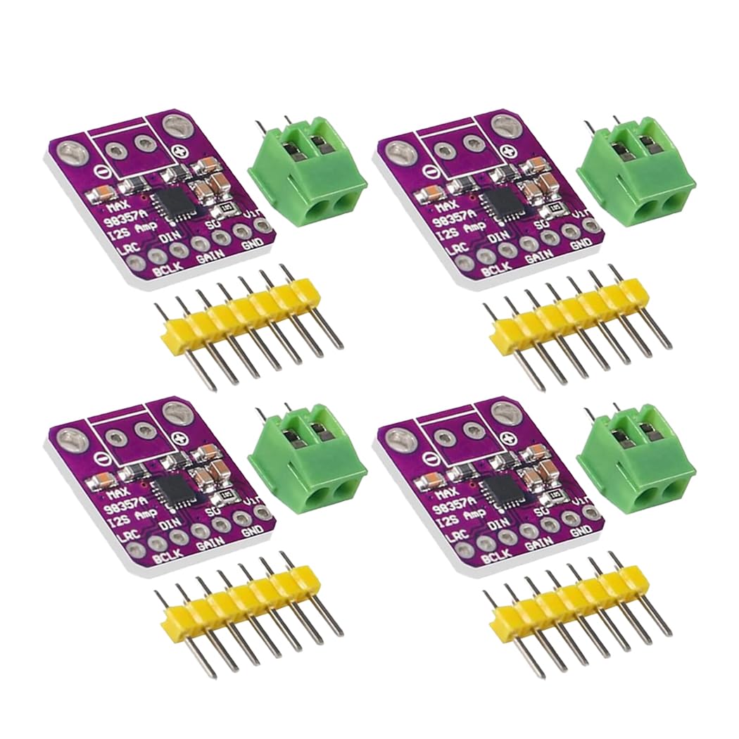 4 pezzi MAX98357 I2S 3W DAC Decoder Breakout Module Supporta ESP32 Raspberry Pi