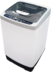 Panda Machine à Laver Portable, 1.38 pi³ Laveuse Compacte à Chargement Par Le Haut – Entièrement Automatique avec Tambour en Acier Inoxydable & Pompe de Drain Intégrée – Idéale pour Appartements, Résidences Étudiantes & Petits Espaces