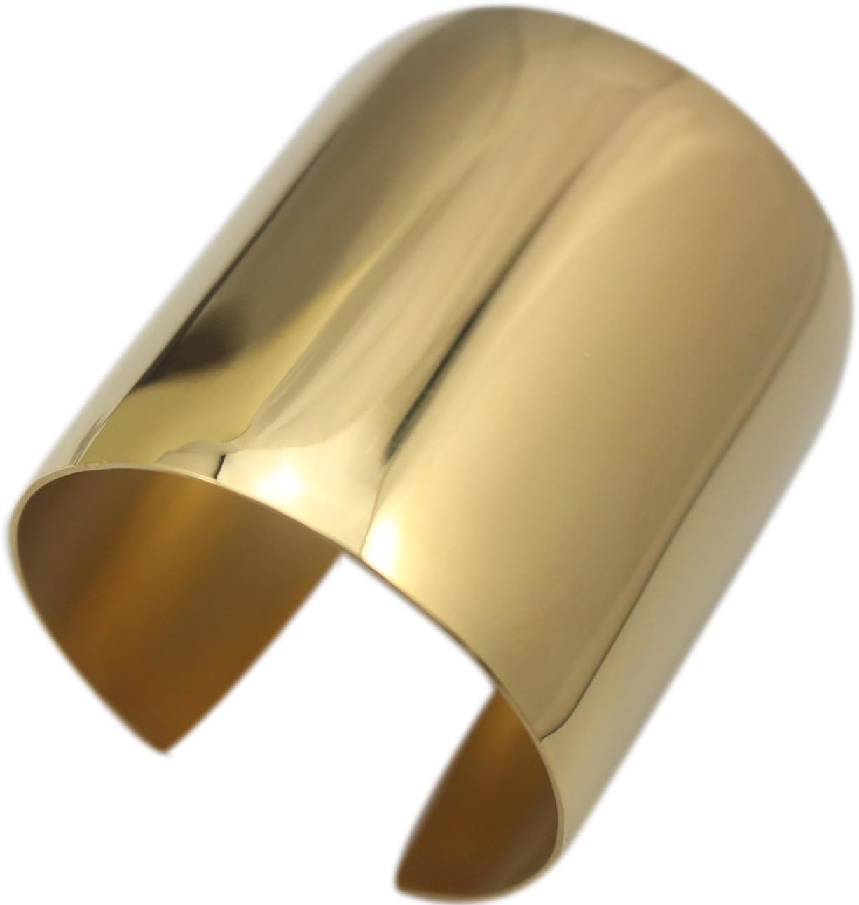 Stainless Steel Smooth Polished Open Cuff Bangle Bracelet for Women Lady Girls Gift - Image 2