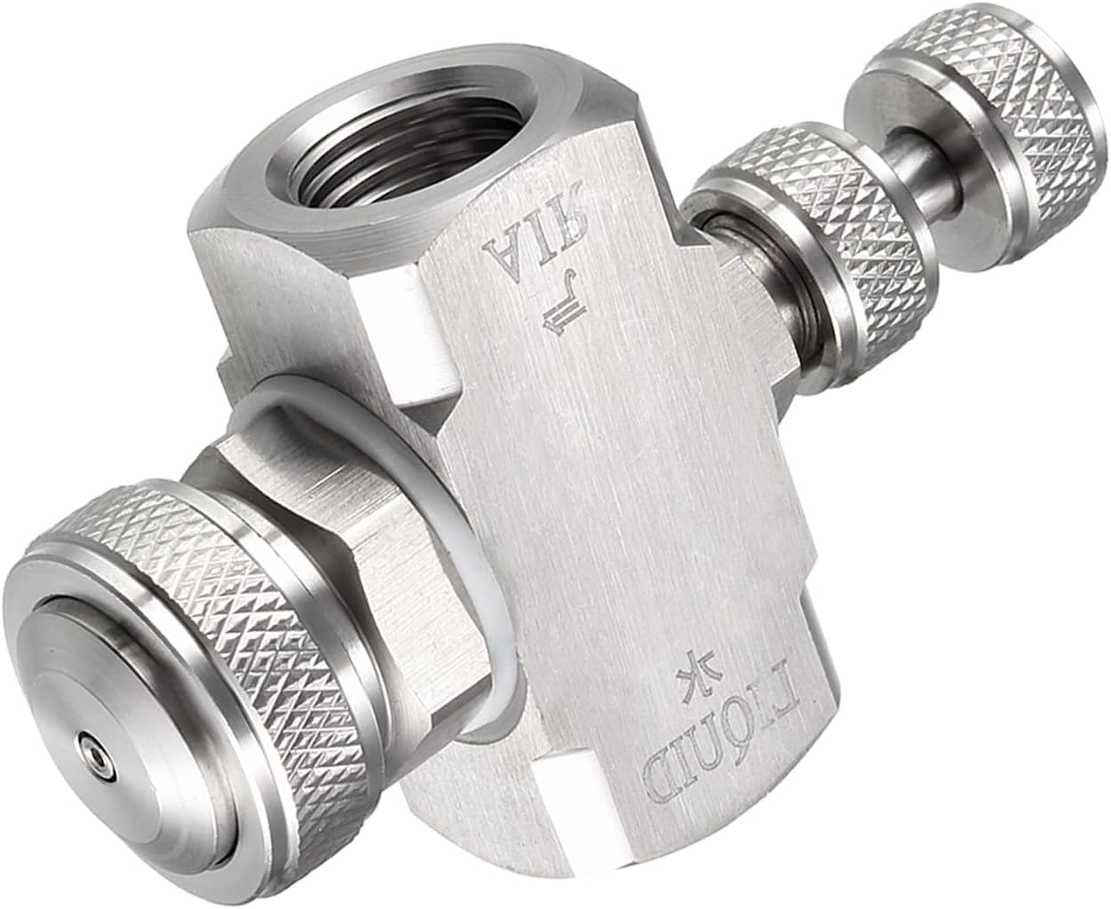 METALLIXITY Air Atomizing Nozzle (70mm/2.76") 1Pcs, Stainless Steel 1/4 BSPT 30 Degree Cone-Shape Spray Nozzle - for Rust Removal, Silver