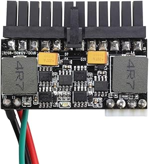 24pin DC ATX PSU 12V DC Input DC 12V 150 watt Pico PSU ATX High Mini-ITX Power Supply with Adapter Board ATX Switch PSU Car Auto for Computer Mainboard and car/Motorcycle