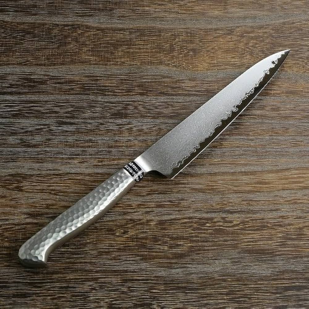 TAKAYUKI ダマスカス ぺティナイフ 150mm 田中誠貴作 ペティナイフ 両刃 150mm 粉末ハイスR2 ダマスカス