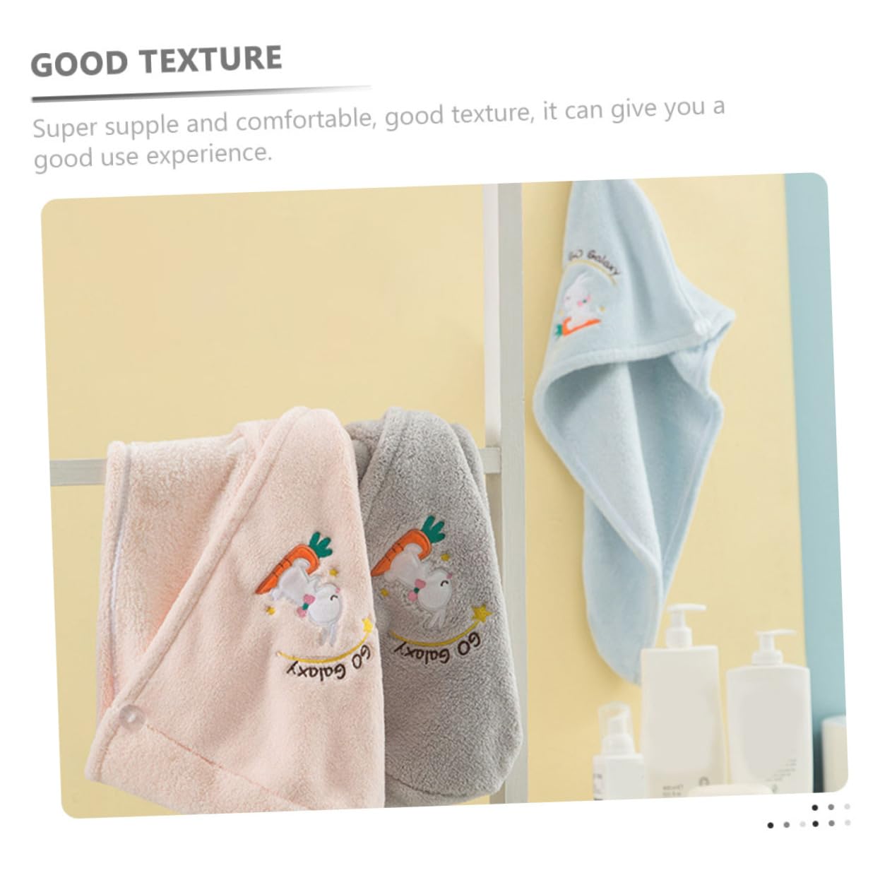 VICASKY Double-Layer Quick Dry Hair Wrap Absorbent Head Towels for Women Soft Comfortable Easy to Use Bath Cap