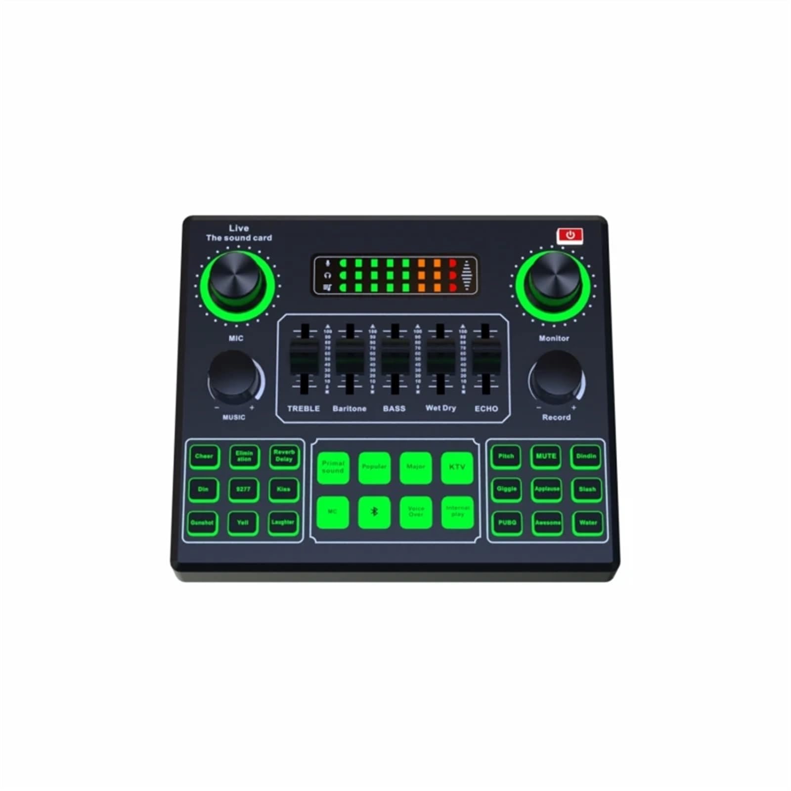 Mixer Audio, V9SJ Mixer Audio Scheda Microfono Portatile Suono Nel Commutatore Giochi Vocali Registrazione Trasmissione Per Karaoke per streaming live