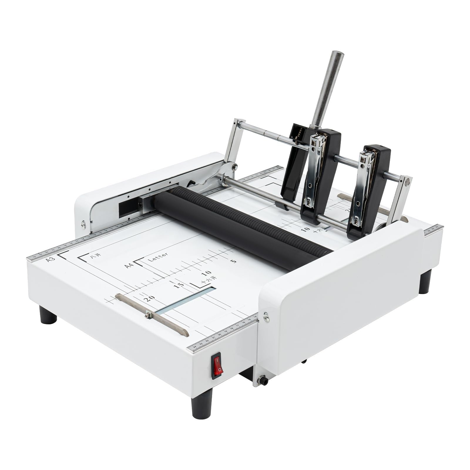Heftbinde-Faltmaschine, 2-in-1 Papierordner Hefter, 60W mit Sichtfeld für Schulen, Druckereien, Büros