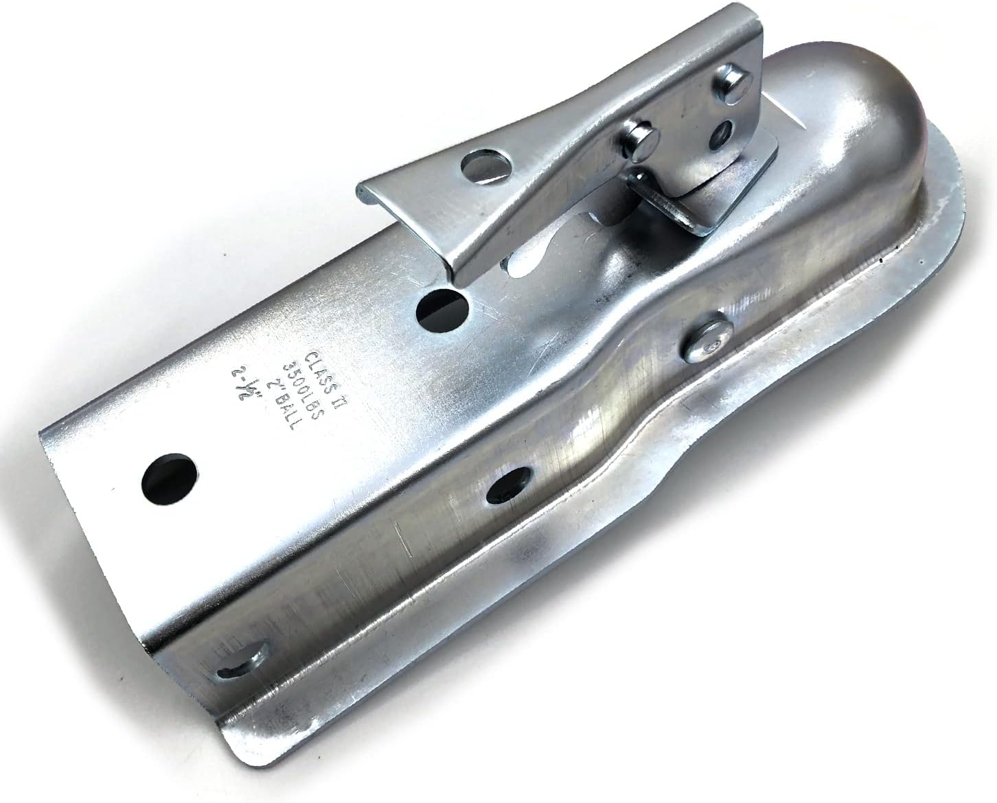 DEVMO Straight Tongue Trailer Coupler, 2" Ball, 2-1/2" Channel, 3500LBS for Towing RV, Boat, Camper with GTW Straight Trailer Coupler