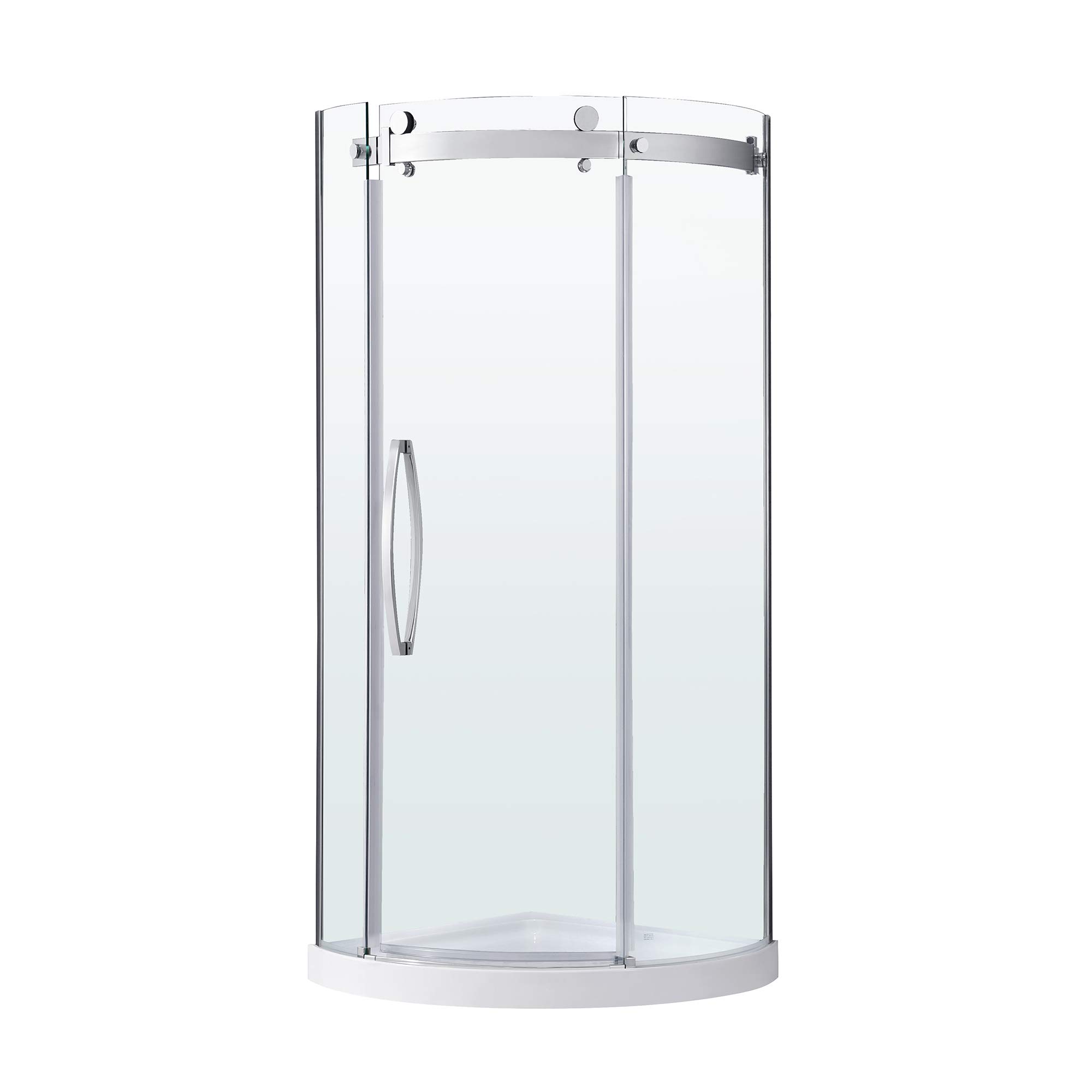 Buy OVE Decors Breeze Lux 34 in. Corner Shower kit with Glass Panel