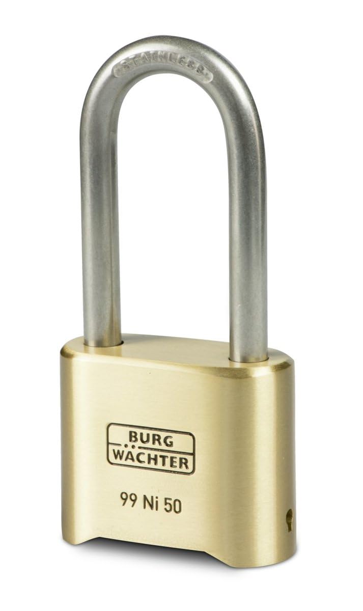 Burg Wächter Padlock Brass Combo Weatherproof Outdoor Use