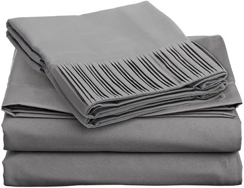 Juego de sábanas de 4 piezas de 1500 hilos, calidad egipcia, lujoso, sedoso, suave, resistente a las arrugas, bolsillo profundo de hasta 16