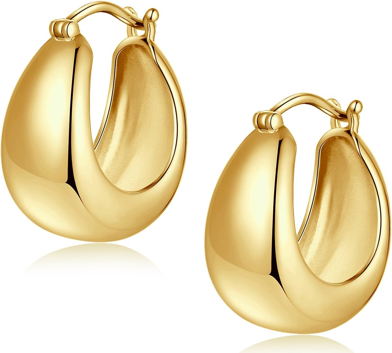 Jiamiaoi 18K White Gold Plated 925 Sterling Silver Hoop Earrings for Women 20mm/25mm/40mm,Silver Hoop Earrings with Pearl Removable