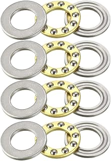 uxcell F10-18M Thrust Ball Bearings 10mm x 18mm x 5.5mm Chrome Steel Single Direction 4pcs