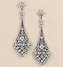 Coucoland 1920s Flapper Earrings Roaring 20s Great Gatsby Rhinestone Earrings (Style3-Silver)