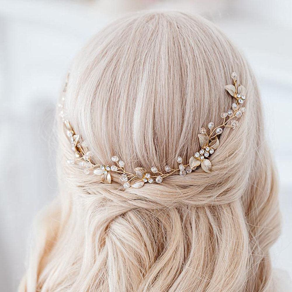 Brautblumen-Haarkamm, Brautstrass-Haarkamm, Haarschmuck, Doppelkammeinsatz, Seitenkamm, oder Abschlussball-Vintage-Haarkamm für Frauen und Mädchen