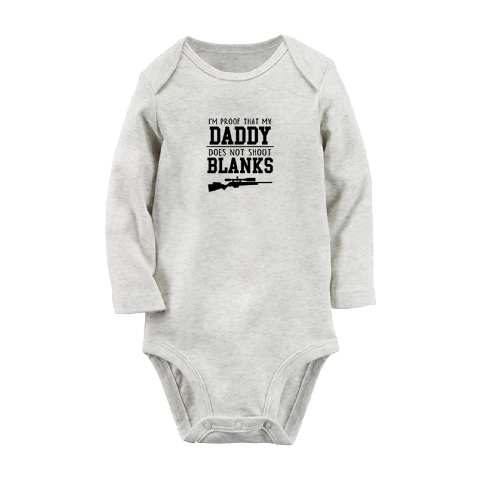 iDzn I'm Proof That My Daddy Does Not Shot Blanks Funny Rompers Newborn Baby Bodysuits Jumpsuits Toddler Long One-Piece Outfits