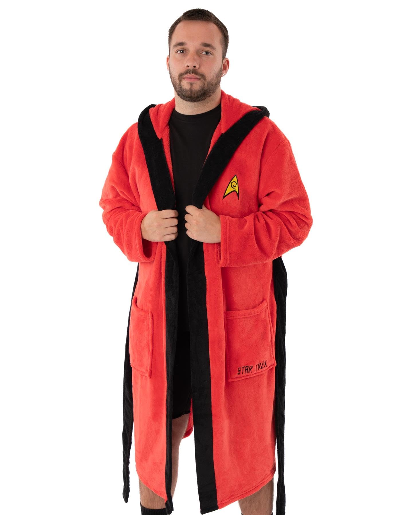 Star Trek Hooded Bathrobe - Men's L - Red