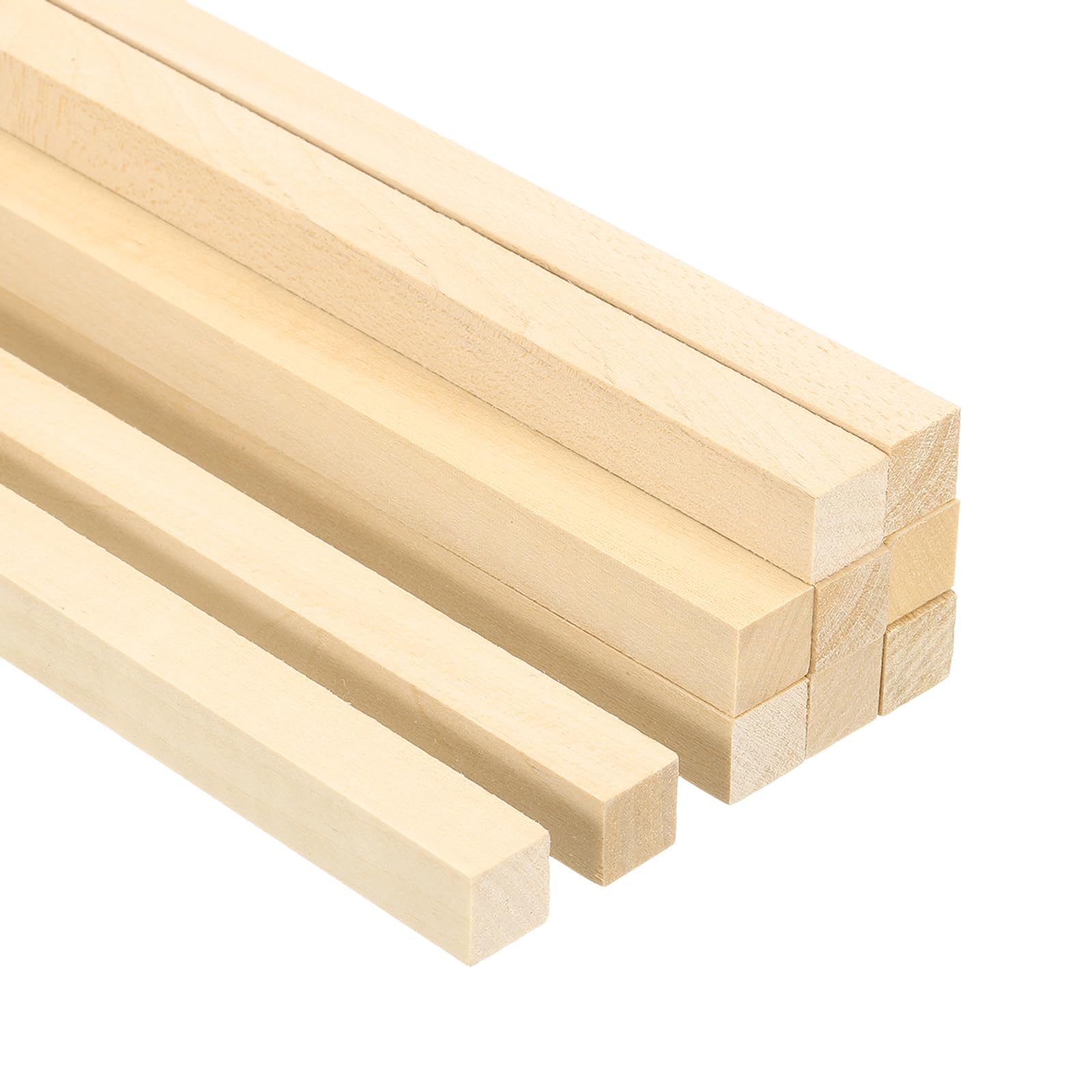 PATIKIL 15/32 Inch Dowel Rods Wood Sticks, 10 Pcs 4 Inch Long Square Wooden Dowels Unfinished Hardwood Sticks for Craft DIY Supplies — image 1