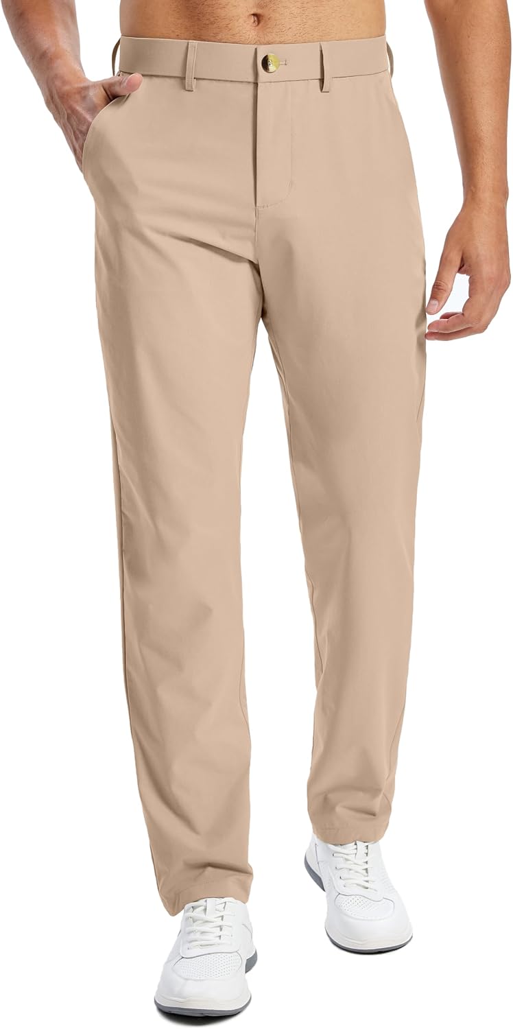 Men's Golf Pants Stretch Dress Business Casual Pants Quick Dry Lightweight Slacks Trousers for Work Travel