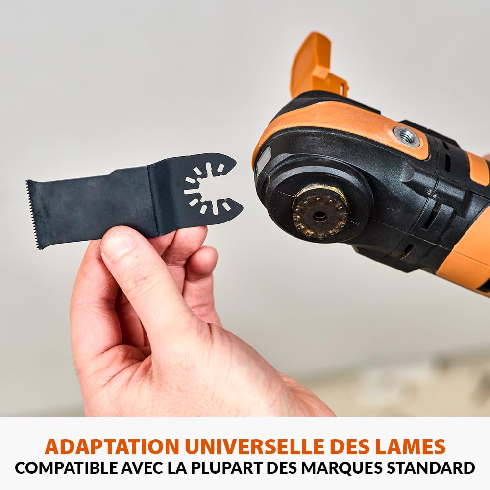 Evolution Power Tools R18MLT-Li Outil Multifonction Sans Fil Alimenté Par Batterie 18 V Li-Ion, Polyvalent Et Multi-Matériaux Pour Couper, Façonner, Gratter Et Poncer | Batterie Non Incluse