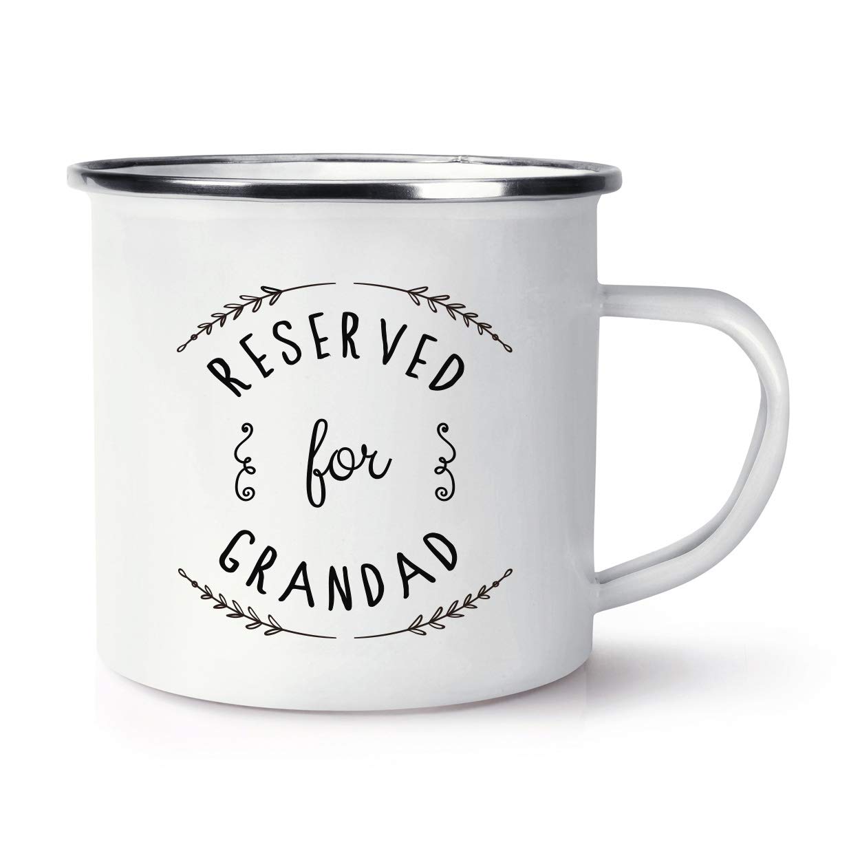 Reserved for Grandad Retro Enamel Mug Cup
