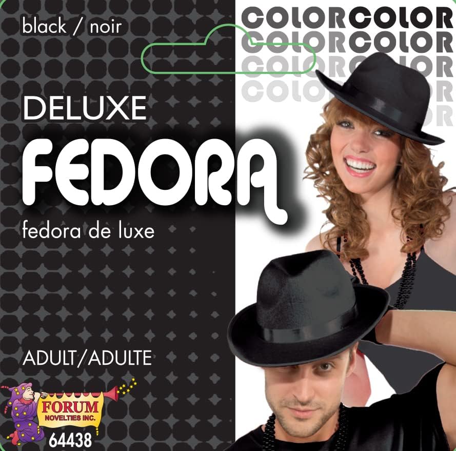 Miniatura 5 de Sombrero Fedora para hombre Forum Novelties, talla única , Negro
