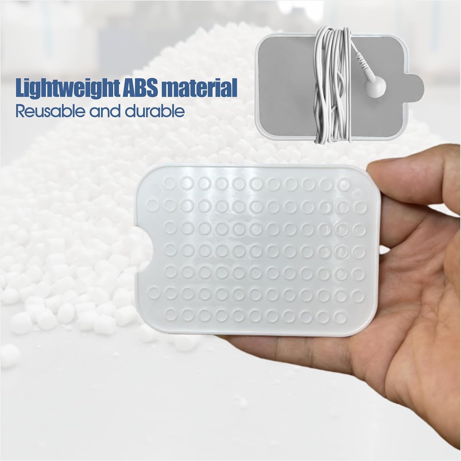 4 Pcs Electrode Pad Holder for TENS Units, Universal Reusable Storage Board for Replacement Gel Pads, Compatible with Most Snap Pads, Portable Organizer Case