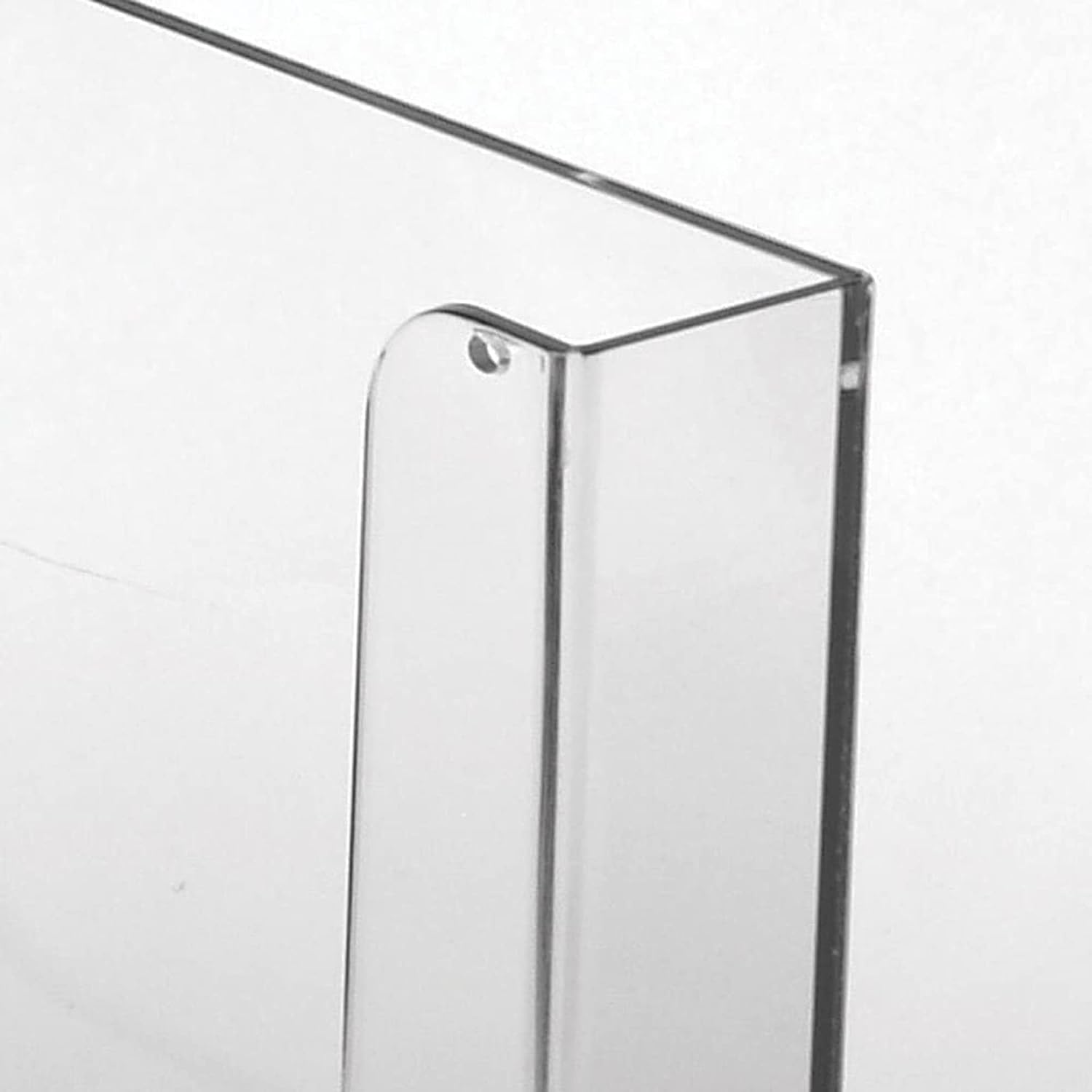 M&T Displays Clear Acrylic Wall Mount Brochure Holder 5.5x8.5 Inch 1 Tier 1 Pockets Desktop or Wall Mounting Literature Rack Pamphlet Leaflet Flyer Card Display Stand Desk Organizer