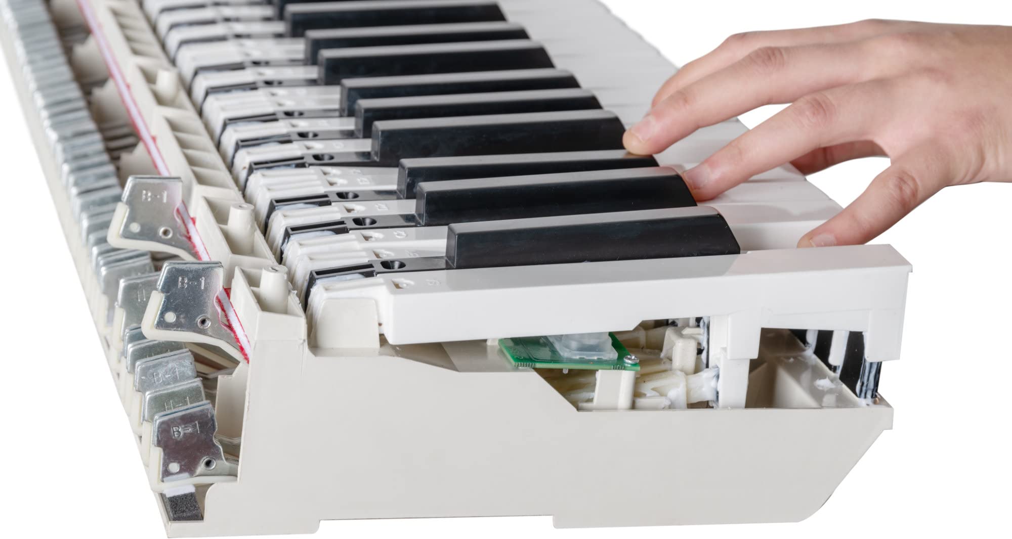 McGrey DP-18 WM Pianoforte Digitale Bianco Opaco - 88 Tasti Tastiera con azione a martello - Pianola musicale con USB, 128 suoni, 128 polifonie, 3 pedali - Piano digitale per scuola