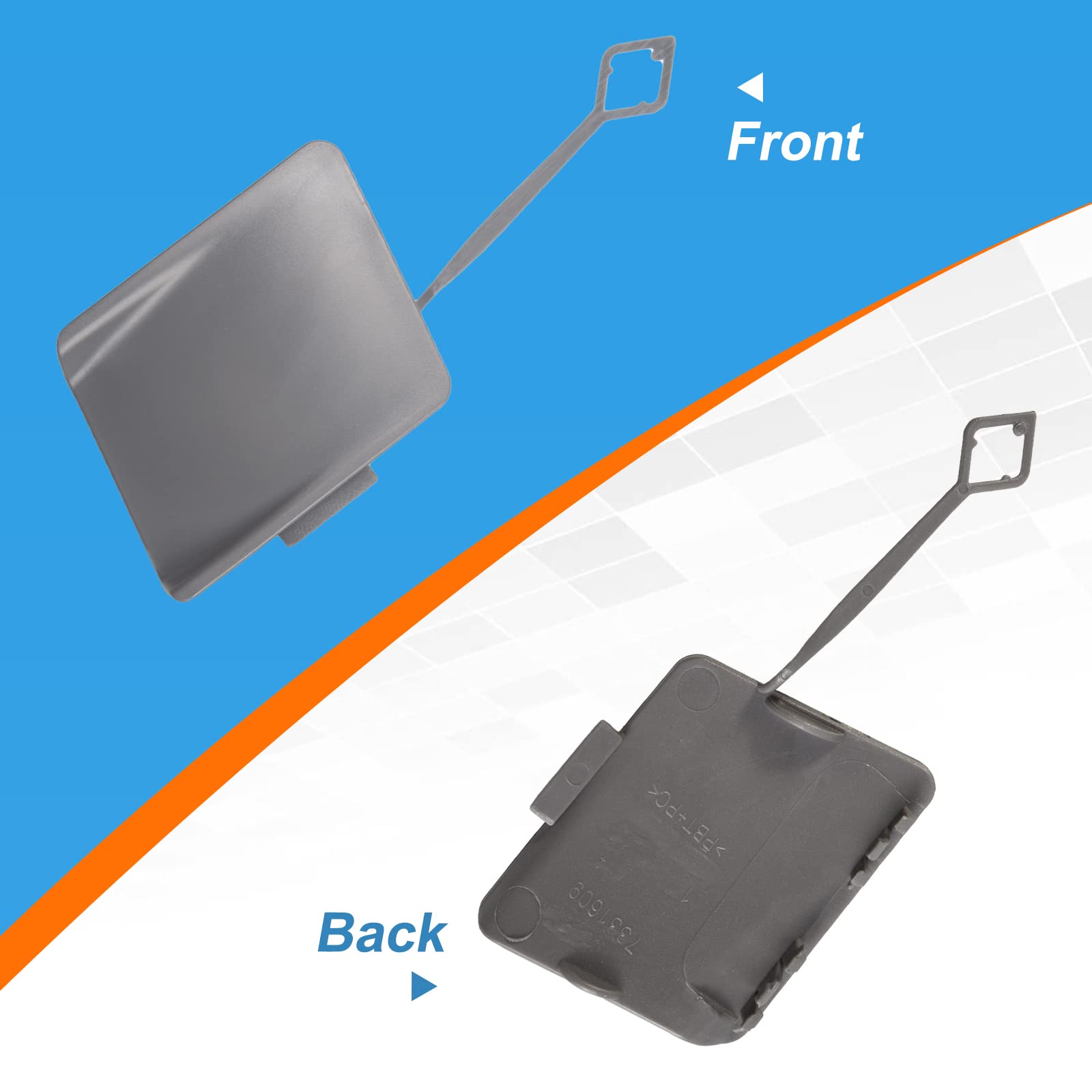 For BMW 5 Series F10 Sedan 2014-2016 Rear Bumper Tow Hook Eye Cover 51127332777 - View #11