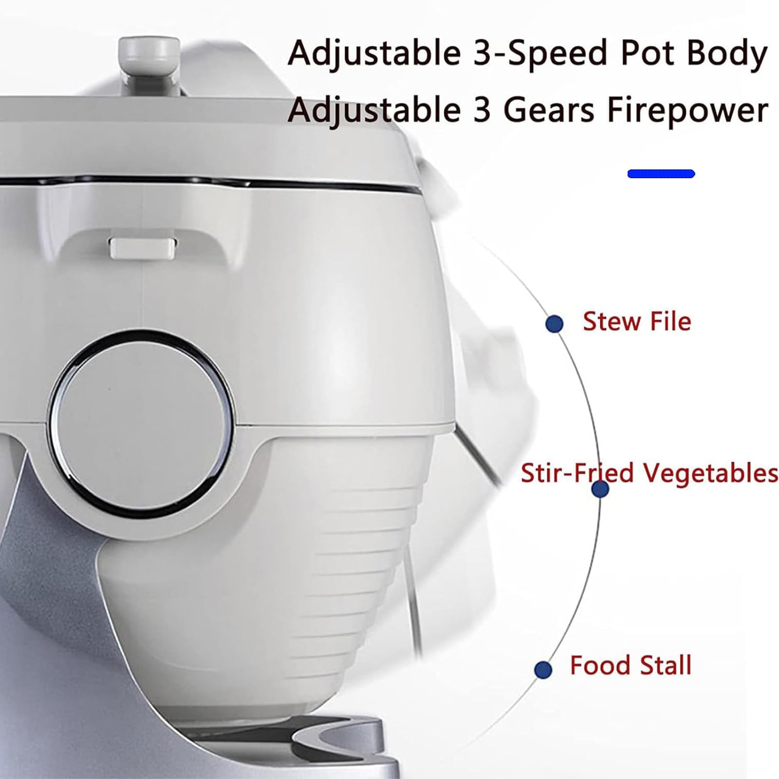 Robot culinaire commercial de cuisson automatique, machine de cuisson de riz paresseuse, rotation à 360 ° et anti-pâte chauffante 3D, pour restaurant à domicile
