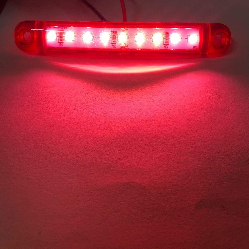 Boczne światła obrysowe LED, światła boczne do ciężarówki 20 szt. światła znacznika samochodowego kierunkowskazy samochodowe światła 9SMD LED przednie tylne światło boczne lampy pozycyjne 24 V do samochodu kempingowego furgonetki ciężarówki ciężarówki cię