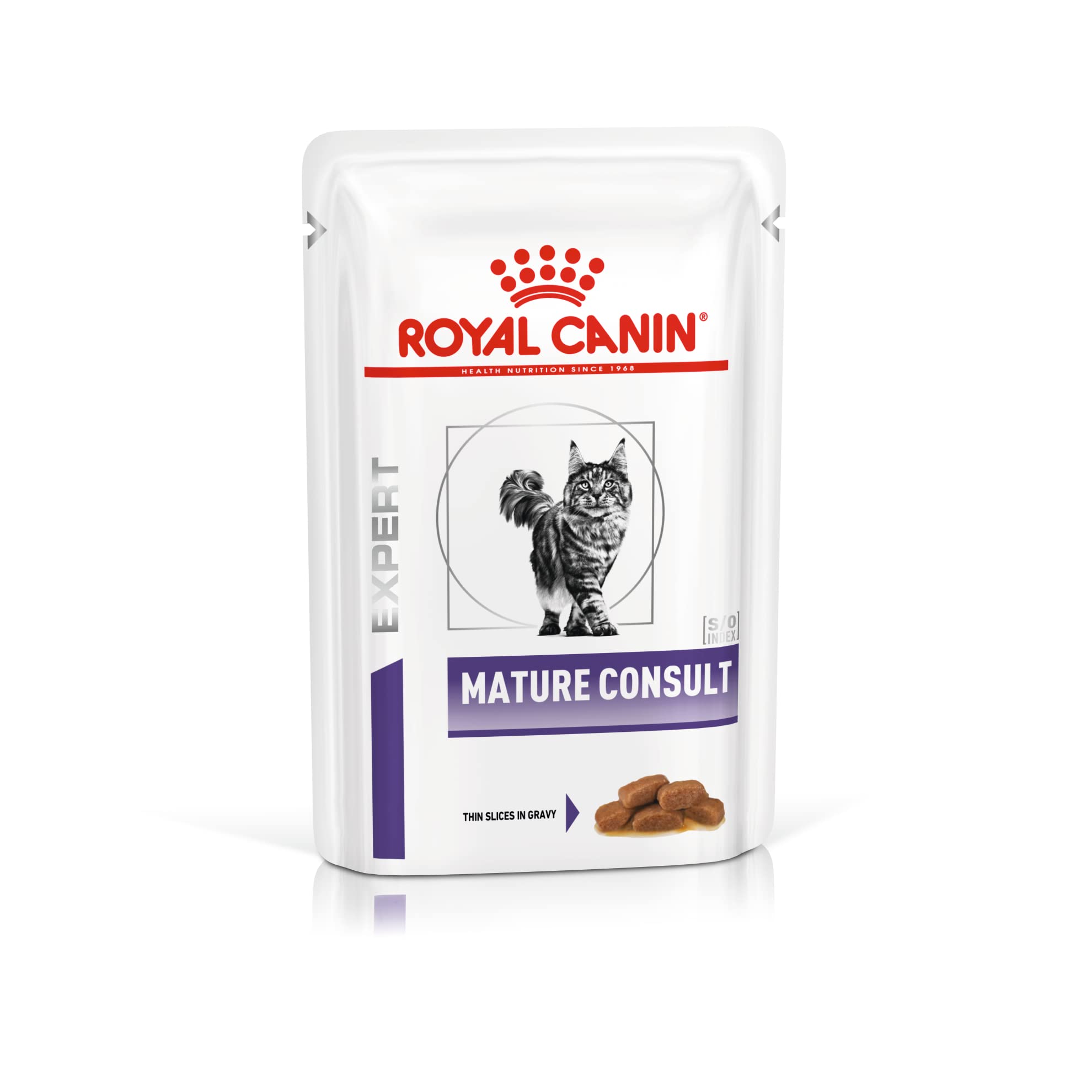 ROYAL CANIN Veterinary Health Nutrition Expert Mature Consult Cat Food - 48 x 85g Gravy Pouches