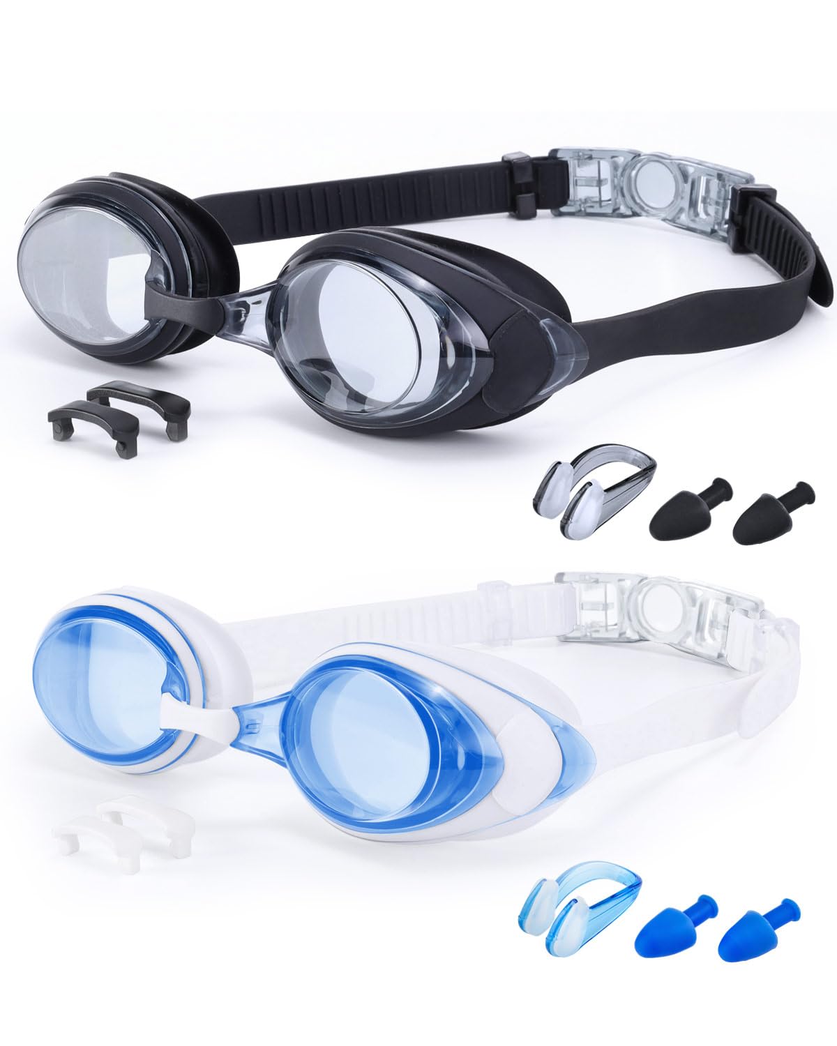 Voph Swimming Goggles 2 Pack, Anti Fog&UV Swim Goggles for Audlt, No Leaking Swim Glasses for Men Women Youth