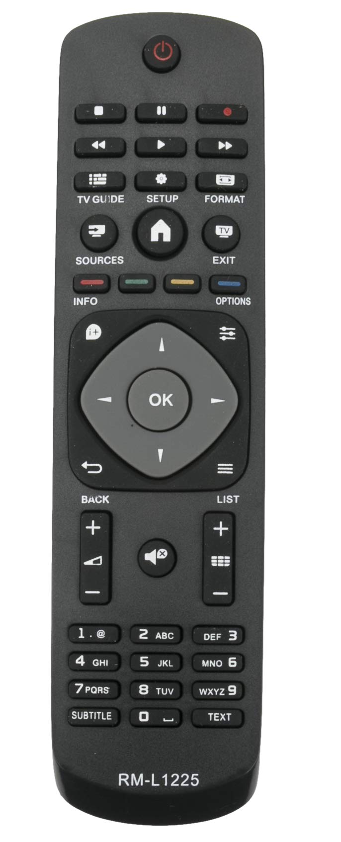 ALLIMITY Telecomando RM-L1225 Per TV Philips UHD 4K – Sostituisce RC 1205B, RC1904, RC2030 – Adatto A 43PUH4900, 55PUH4900 E Serie 4900 - 5