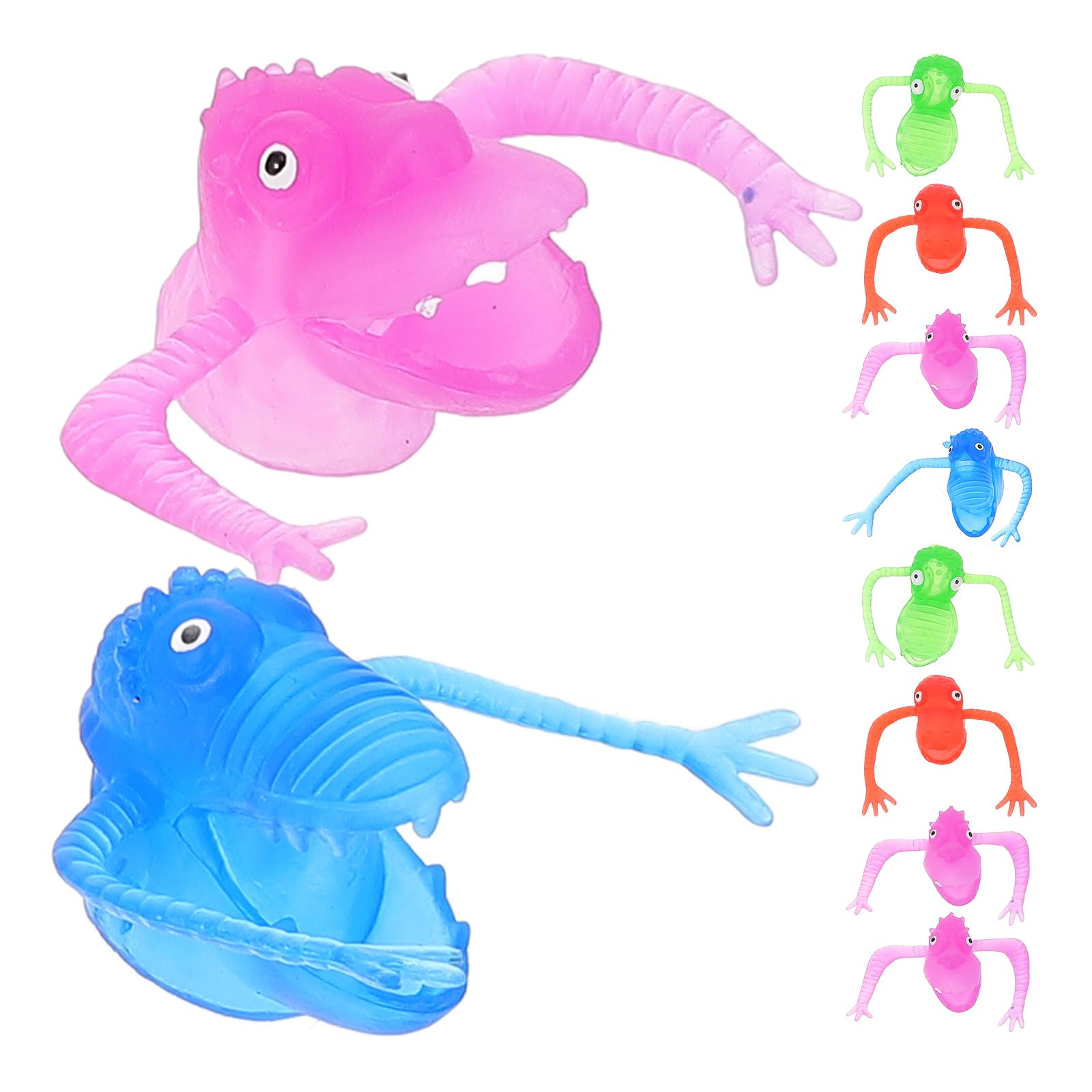 Tomaibaby Monster Finger Puppets, Funny Dinosaur Finger Set Toys, Mini Finger Puppets for Toddlers Little Hands Birthday Gifts Party Stuffers, 10 PCS