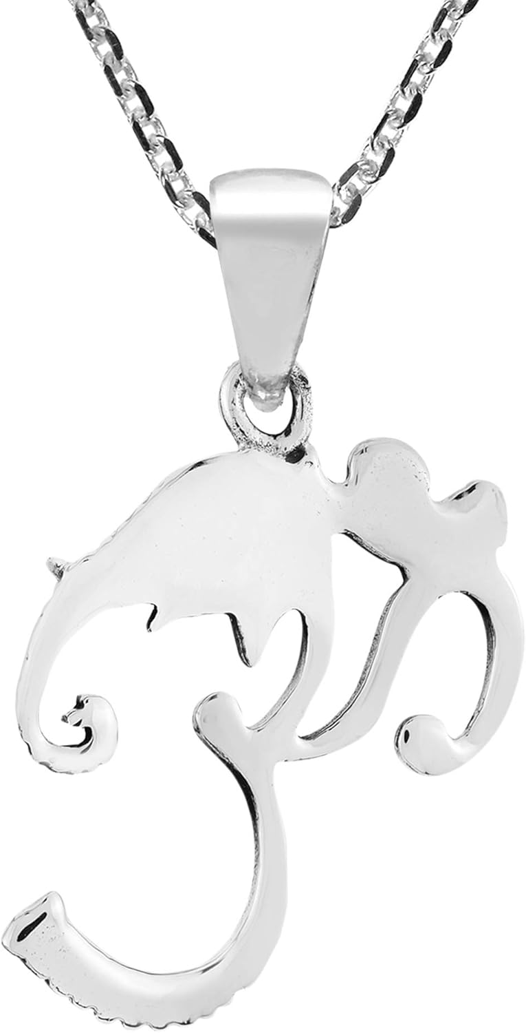 AeraVida Sterling Silver Ganesh Elephant God Mindfulness Charm-Spiritual Symbol Pendant Necklace for Women - Image 3