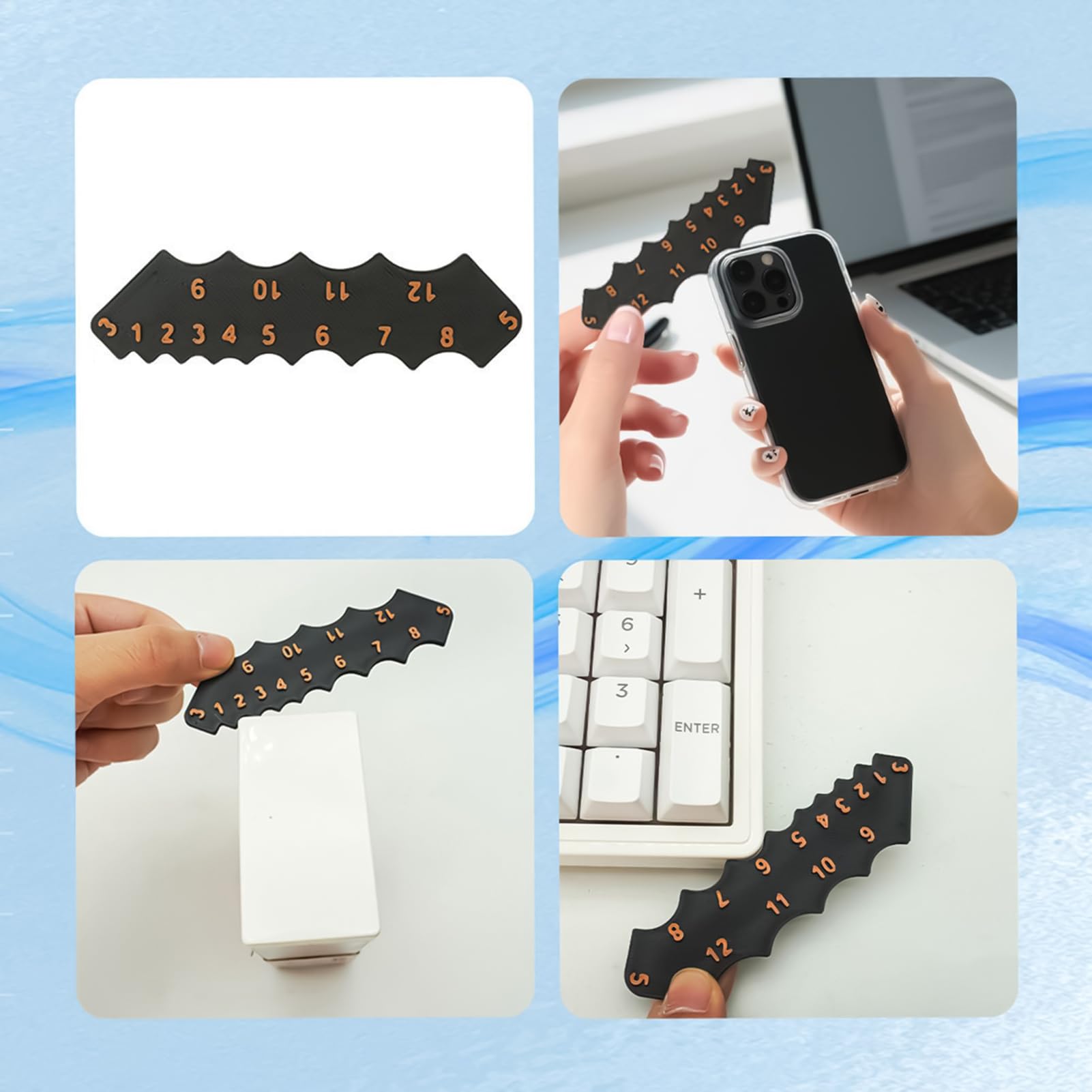 Jauge de mesure de rayon | Outil de mesure de filet concave et convexe pour inspection du rayon | Jauge de précision en acier inoxydable pour fabricants de moules, ingénieurs, travail des métaux