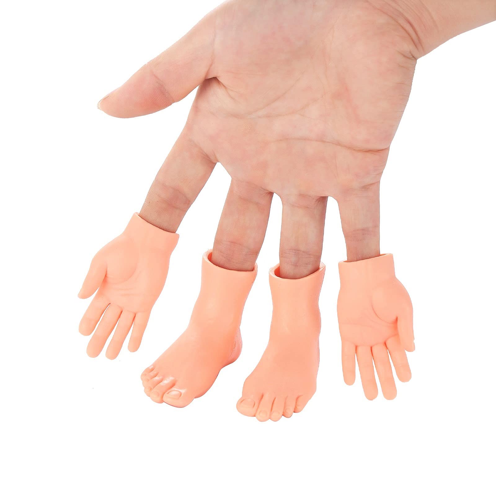 Buy DR DINGUS Tiny Hand & Feet Puppets 4 of Each Plus 4 Handles Premium Rubber Little Tiny
