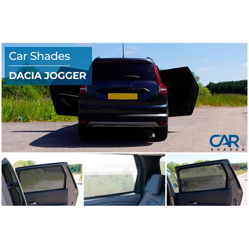 CAR SHADES Set (Porte Laterali Posteriori) Compatibile con Dacia Jogger 2022- (2-Parti) Tendine Parasole su Misura
