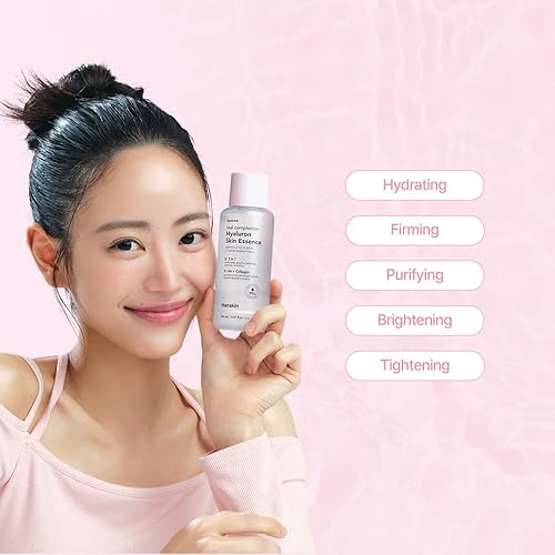 Miniatura 6 de Hanskin Hyaluron Skin Essence Toner – Tónico hidratante coreano | Ácido hialurónico y colágeno | Astringente hidratante ligero para piel seca,