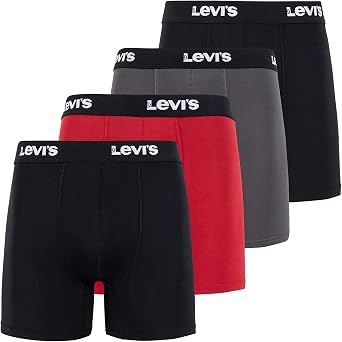 Levis Mens Boxer Briefs Breathable Stretch Underwear 4 Pack