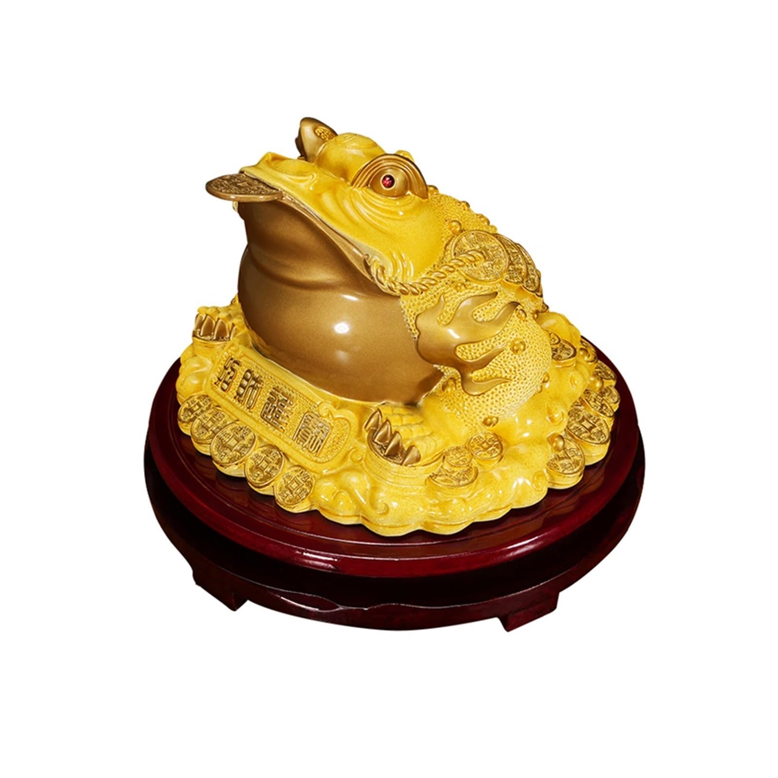 Escultura de Buda de Tres Patas, mi Rana, Rana China de la Suerte, latón, Estatua de mi Rana, Riqueza, Estatua de Rana Tradicional, decoración de meditación para el hogar (tamaño: