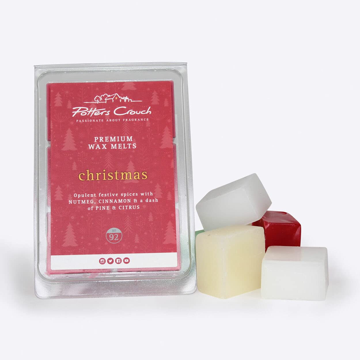 Potters Crouch Scented Festive 6 Wax Melts Tarts Fragrance Christmas Scent 40Hr