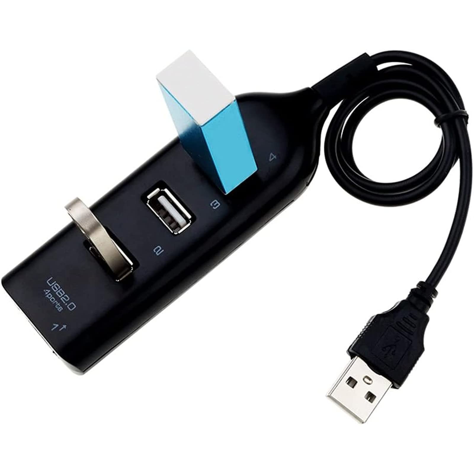 Adaptador de Cubierta de Alta Velocidad Hub Mini USB 2.0 Splitter de 4 Puertos para PC portátil Receptor de portátiles Accesorios de periféricos de la computadora