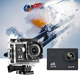 Câmera de ação 1080P 30FPS - Câmeras subaquáticas HD - Câmera à prova d'água 30M - Câmera de esqui - Câmeras esportivas - Suporte WiFi e grande angular de 170 graus - Suporte à função WiFi/2179