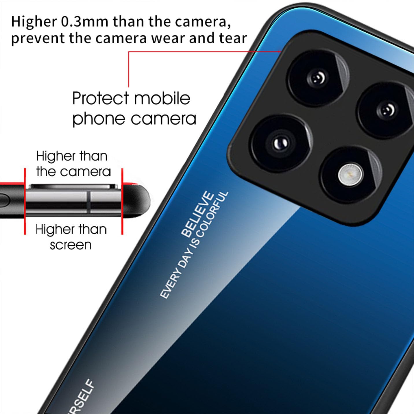 Custodia BORYA In Silicone Per Xiaomi 14T Pro – Trasparente Sfumata Blu/rosa, Ultra Sottile, Antiurto, Anti-ingiallimento, Morbida