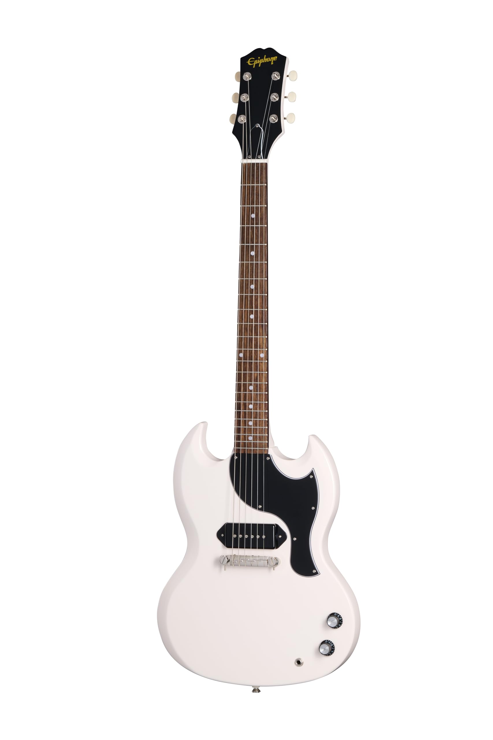 Amazon.com: Epiphone LE YUNG SG Junior, blanco clásico con estuche