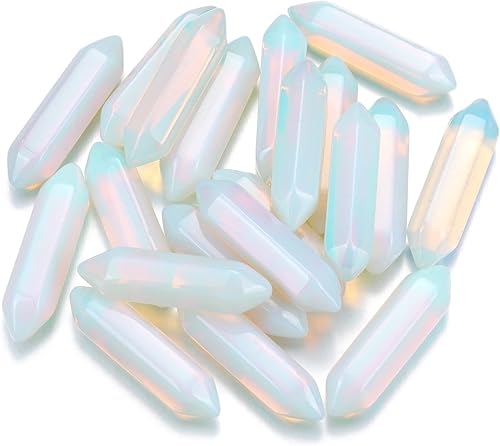 Top Plaza Juego de 10 varillas de cristales curativos de obsidiana negra pulidas a granel, piedras preciosas hexagonales naturales para meditación