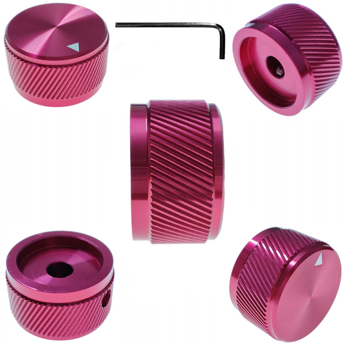 6mm Spline Shaft Potentiometer Knobs – Mixed Color Plastic/Aluminum Volume Control Caps