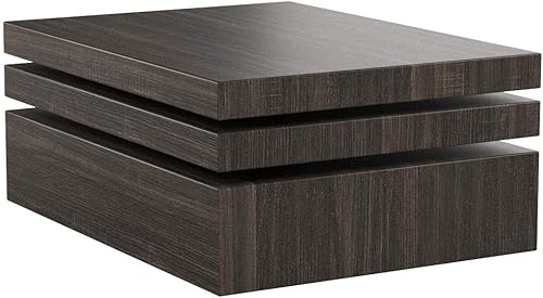 Miniatura 4 de Mesa de centro, de madera, cuadrada, giratoria.