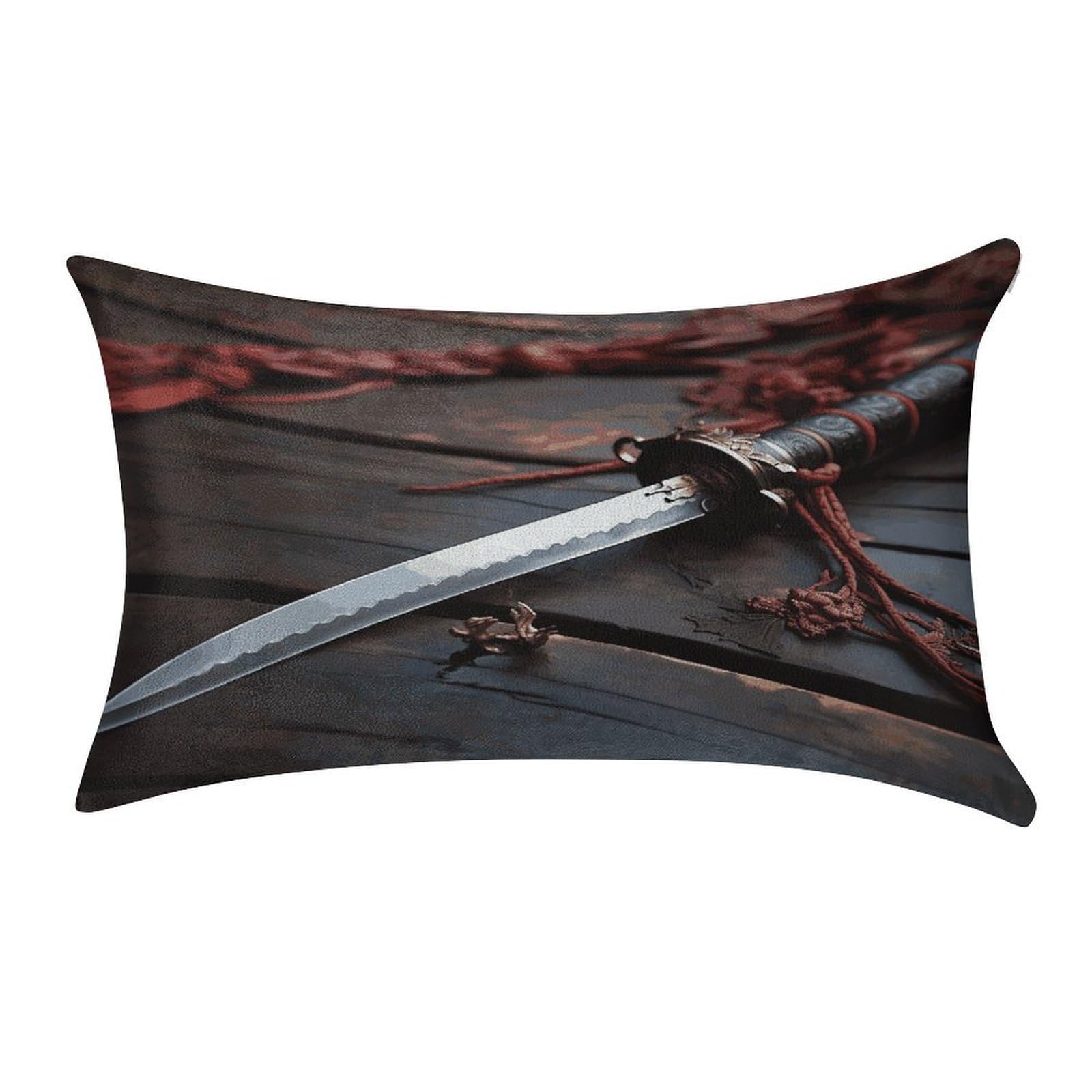 Fekiloot Style Japan Samurai Sword Pillow Covers Home Decor Pillow Cases